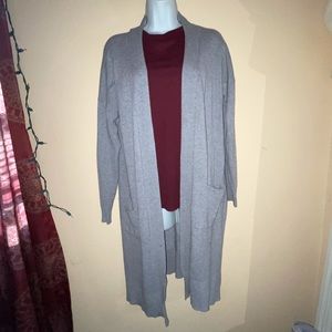 ❄️2/$15❄️Long Gray Cardigan Sweater